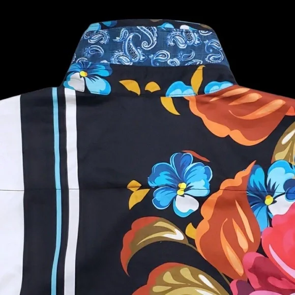 NEW Robert Graham Floral Vibrant XL Classic Fit Short Sleeve Sport Shirt